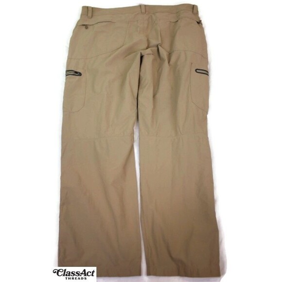 LL Bean Mens Hiking Convertible Stretch Outdoor Cargo Pant Lightweight Tan 40X30 - Picture 8 of 9